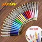 Japan Gold Foil Oil Liquid Ball Pen Creative DIY Liquid Floater Pen Colorful DIY Glitter Empty Tube Twist Ballpoint Pen