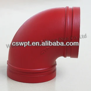 90 deg. grooved elbow--ul/fm--fire protection system--wpt
