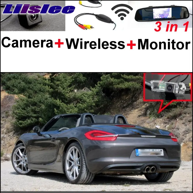 Liislee 3 in1 Special Wifi Camera + Wireless Receiver + Mirror Monitor Easy Parking System For Porsche Boxster 987 981 Panamera