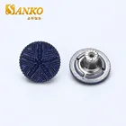 Luxurious brand custom plating metal jeans buttons cover for jeans