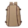 Waterproof canvas mad horse leather shoulder bag boy mens travel backpack bags high quality