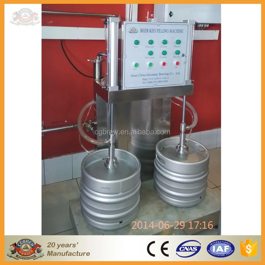 Semiautomatic Beer Keg Filling Machine For Stainless Steel Or Plastic