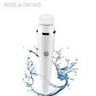 Multi function LED light face beauty device electric facial brush