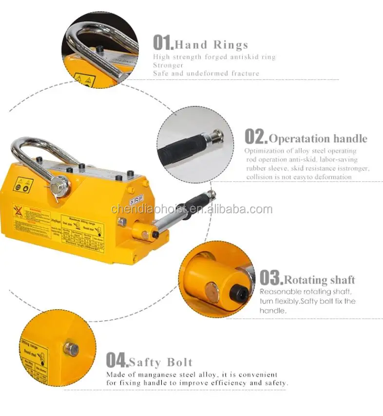 1000kg magnetic plate lifter