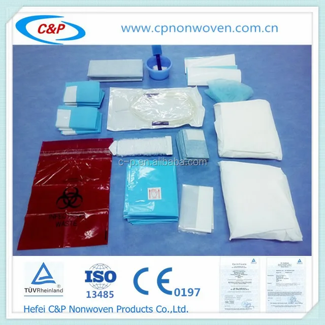 eo sterile surgical dental drape pack/viscose pe