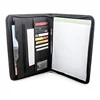 Promotional Black A4 Conference Folder Folio Case Business Organiser Felt Leather Portfolios with Zipper