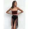 Lady's Belly oriental Dance Fringe Tassel Brilliant Hip Scarf Belt Skirt