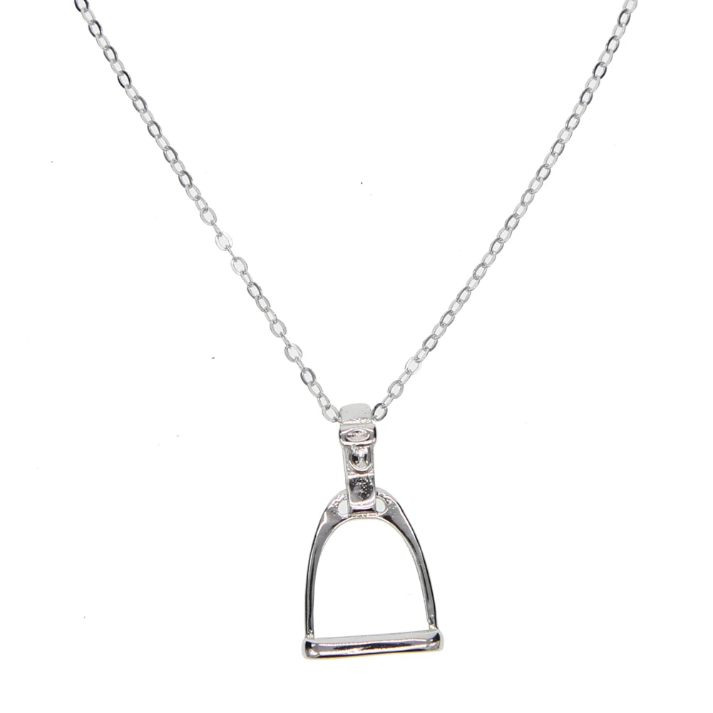 silver Stirrup equestrian necklace  (8)