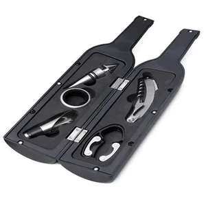 5 piece wine bottle accessory gift set