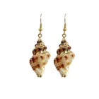 wholesale 2019 newest design original conch shell drop earrings boho cameo shell dangle hook earrings