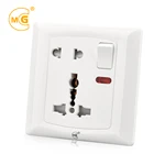 BS1363 Hotel wall pc white power modular 5pin socket