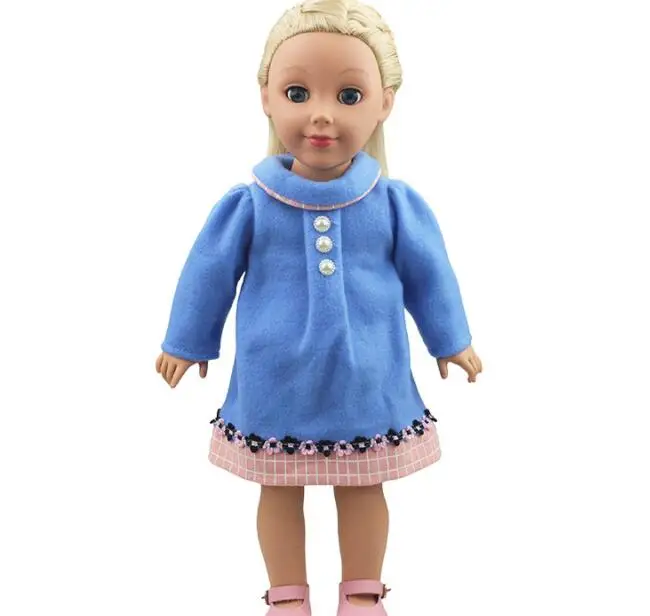 winter blue dress coat fit 43cm baby born doll dress accessories