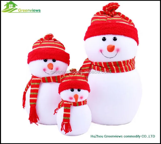 christmas doll soft cute plush snowman doll santa & snowman doll