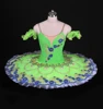 Professional Custom Size Stage Wear Dance Costumes Green Ballet Tutu Girls