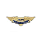 custom-made soft enamel silver metal pilot wings rotary lapel pin badge