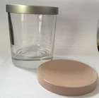 LX-001 capacity 5oz 7.3X8.4cm wholesale clear small candle glass jars manufacturer