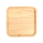 square wood dry fruit plate with edge,charge plates