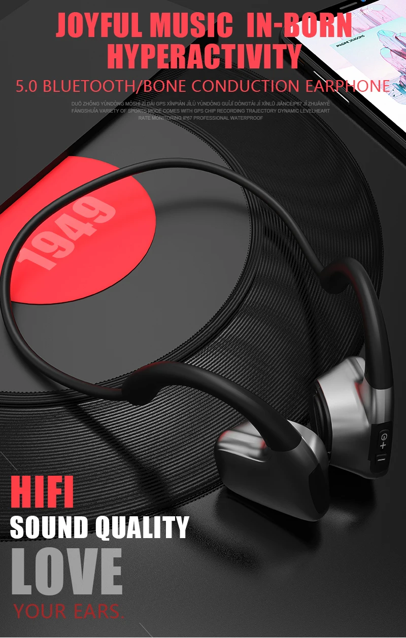 Bluetooth Headset Bone Conduction Outdoor Sports Waterproof Audifonos Lightweight Comfortable Bluetooth 5.0 Auriculares - ANKUX.COM