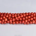 Wholesale gemstone loose beads CB39790 Red Sponge Coral Round Beads