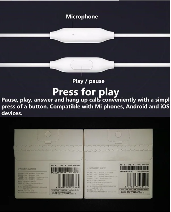 Xiaomi Mi piston 3 In-Ear Headphones Fresh Edition Headset Earphone - ANKUX.COM