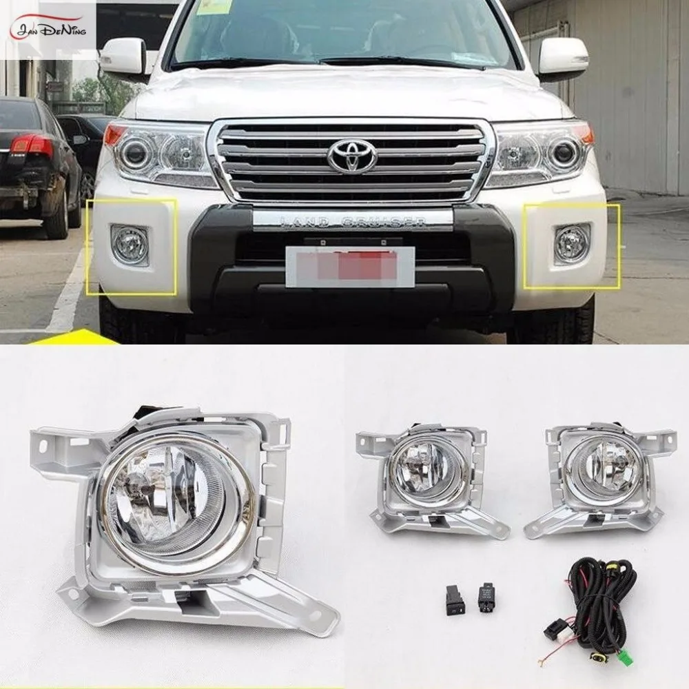 Автомобильные противотуманные фары JanDeNing для Toyota Land Cruiser FJ200  2012-2015, комплект передних противотуманных фар в сборе (одна пара) |  AliExpress