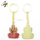 High quality Buddhism metal printing gold custom keyring for souvenir