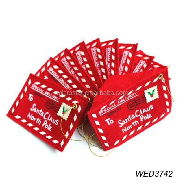 decor christmas home decor red non-woven envelope candy bag