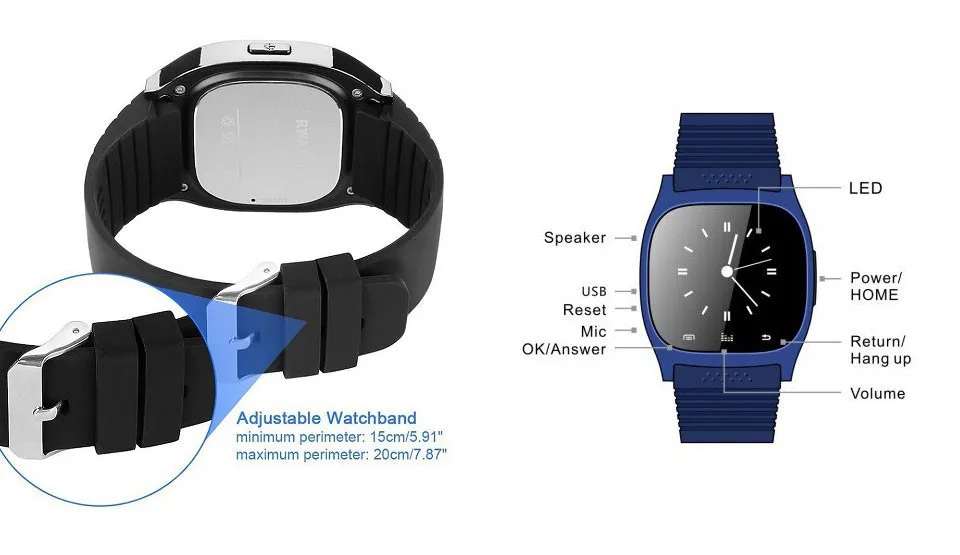 Waterproof Smartwatch M26 Bluetooth Smart Watch With LED Alitmeter Music Player Pedometer For Apple IOS Android Smart Phone
