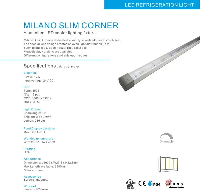 Milano slim corner