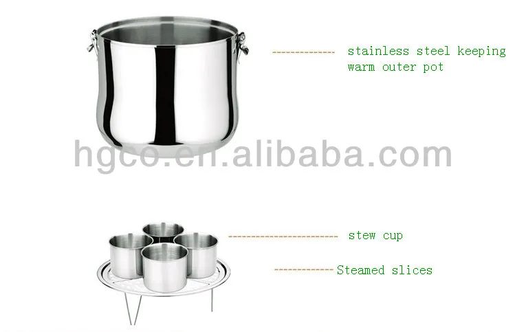5L No fire Re-cooking Double trays Boiler Steamer