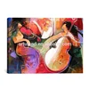 Handpainted hot sale abstract music instrument painting of music party