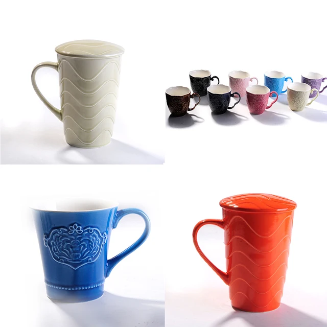 whole sell ceramic coffee cups gift sets,v-shape mug
