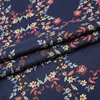 55% Linen 45% viscose woven navy flower Java fashion African print fabric for dress