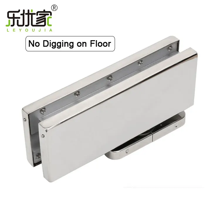 Stainless Steel Floor Pivot Hinges Hydraulic Self Closing Hidden