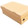 Supply single layer corrugated paper box folding portable custom logo shoe box