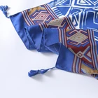 Custom made white and blue print long beach women shawl with tassel pashmina scarf silk tassel scarf 2019