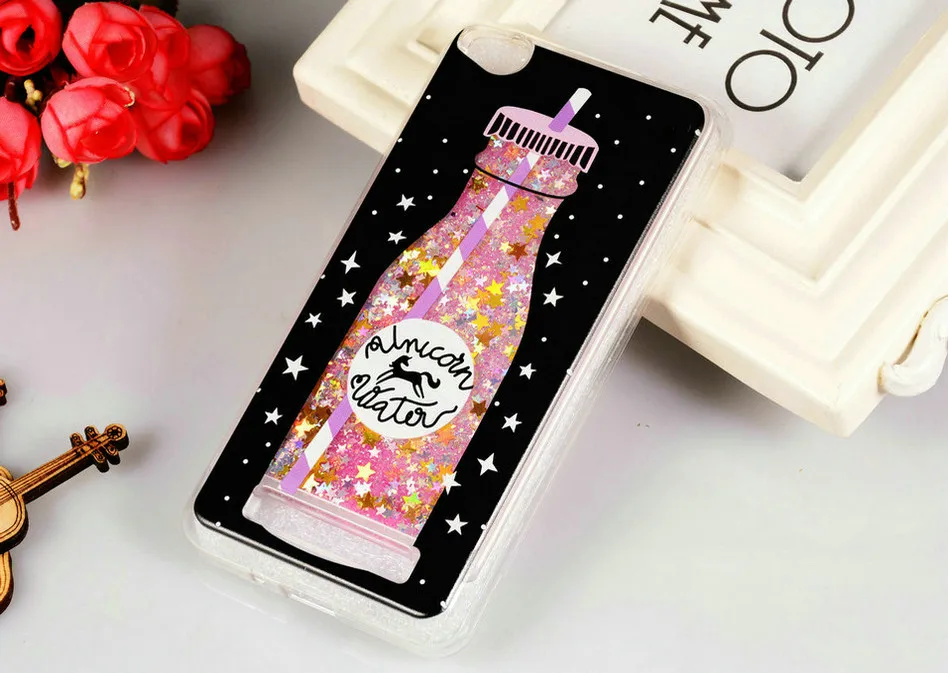 WHAY Redmi4A Case For Xiaomi Redmi 4A Cases Glitter Quicksand Liquid Silicone Phone Case For Xiaomi Redmi 4A Case Cute (7)
