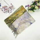 New Fashionable Digital Printed Cashmere Winter Polyester Scarf For Dubai