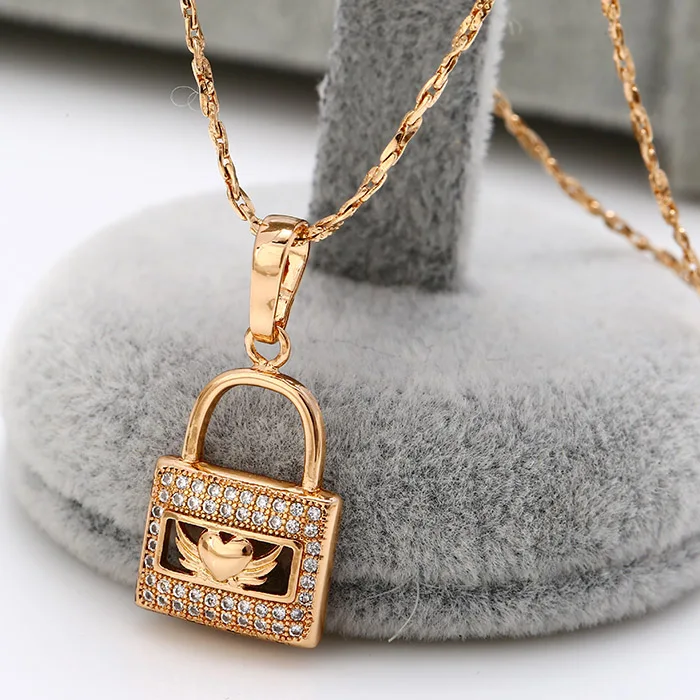 31758 xuping gold jewellery new model lock shape pendant 31758 xuping gold jewellery new model lock shape pendant