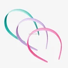 Colorful Fabric Covered Glitter Plastic Hairband Headband Hair Accessories for Little Girls