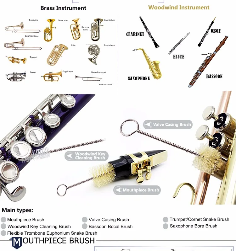 Customized Musical Instrument Small Brass Cleaning Brush Buy Small