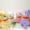 Mini best custom China manufacturer stuffed toy sheep wearing orange silk scarf