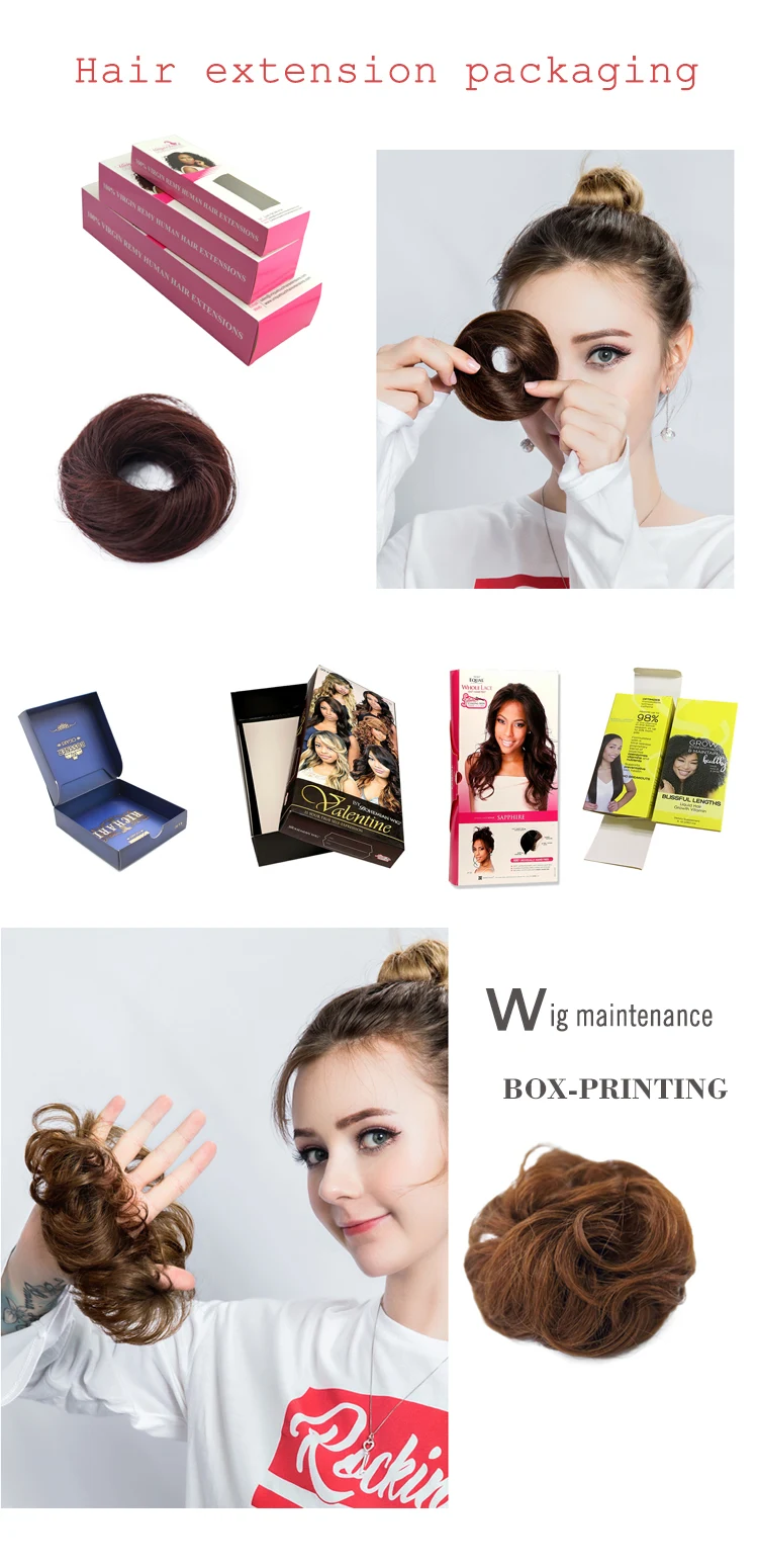 cutting foldable paper custom hair extension packaging gift box