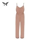 New style soft designer ladies casual sleeveless spaghetti strap female long rompers and jumpsuits