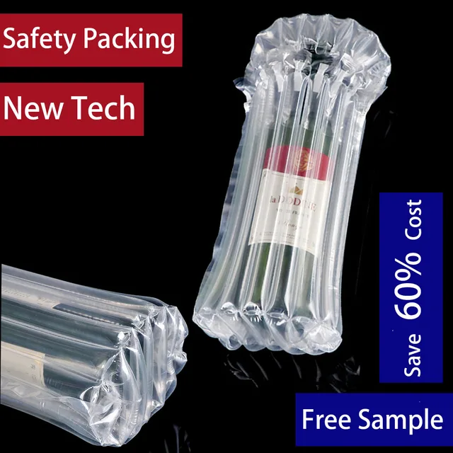 Air column bag air bubble bag for protect Wine Glass Bottle when delivery