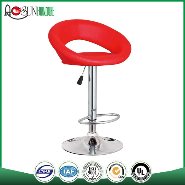China supplier ISO 9001 Factory Colorful red bar stool