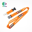 Top Quality Custom Orange Polyester Printing Lanyards On China Market