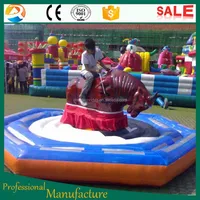 Outdoor Games With Inflatable Rodeo Bull