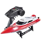 HJ High Speed RC Boat 2.4GHZ Night Light High Frequency Lithium Battery RC Jet Propeller Boat Toy