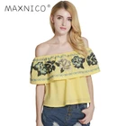 Maxnegio fashion off shoulder women casual blouse designs